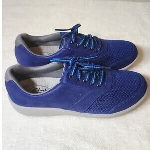 Clarks blue sneakers